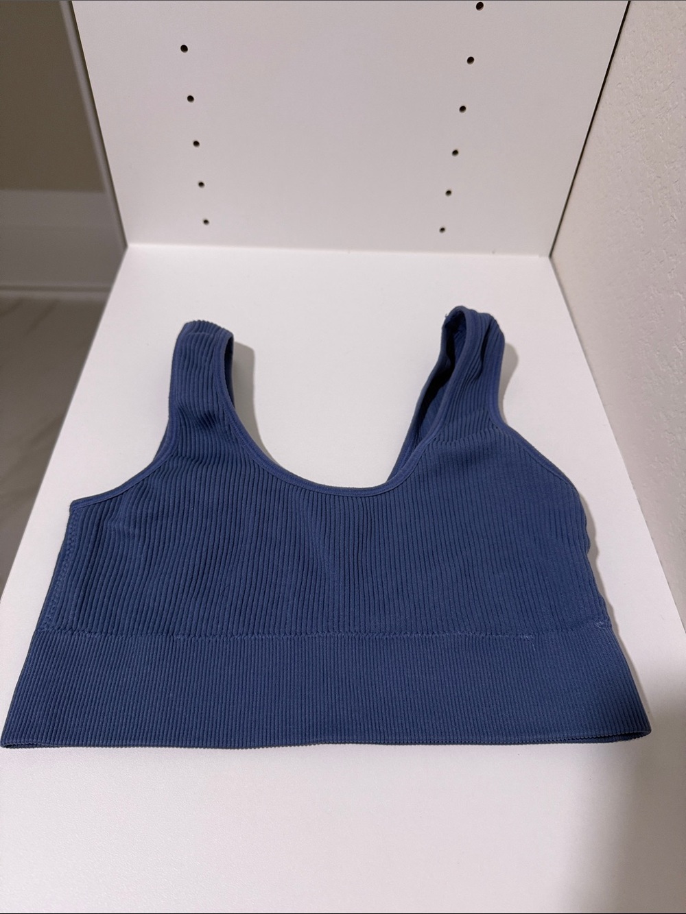aerie Ribbed Scoop Bralette - Indigo Blue